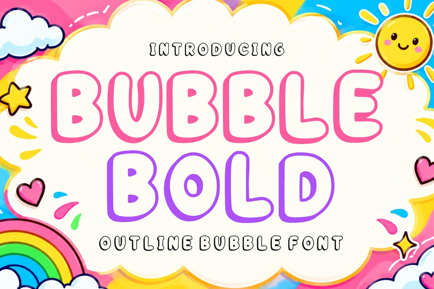 Bubble Bold preview, heavy rounded bubble display