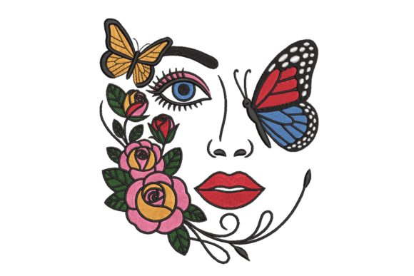 Butterfly Floral Face