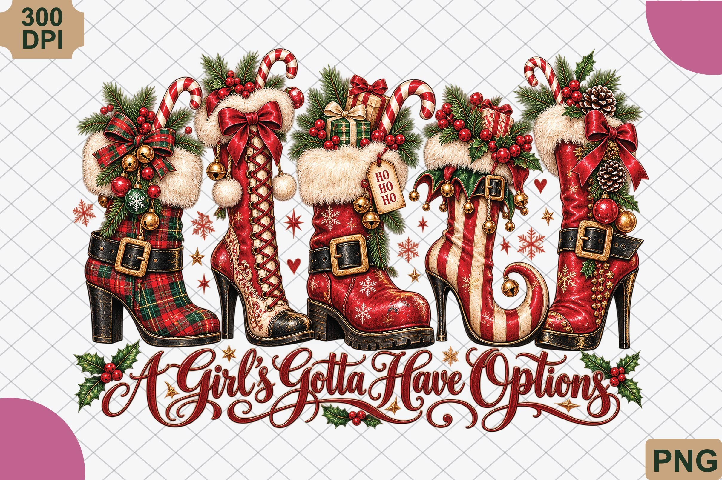 Christmas Boots Collection PNG