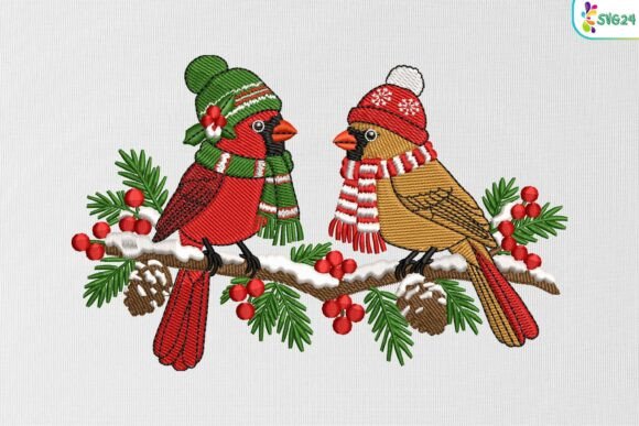 Christmas Cardinal Birds