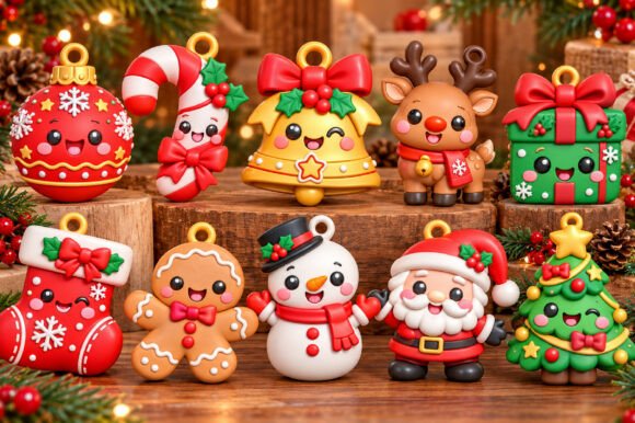 Christmas Charm 3D STL Bundle – 10 Holiday Characters for 3D Printing - Image 4