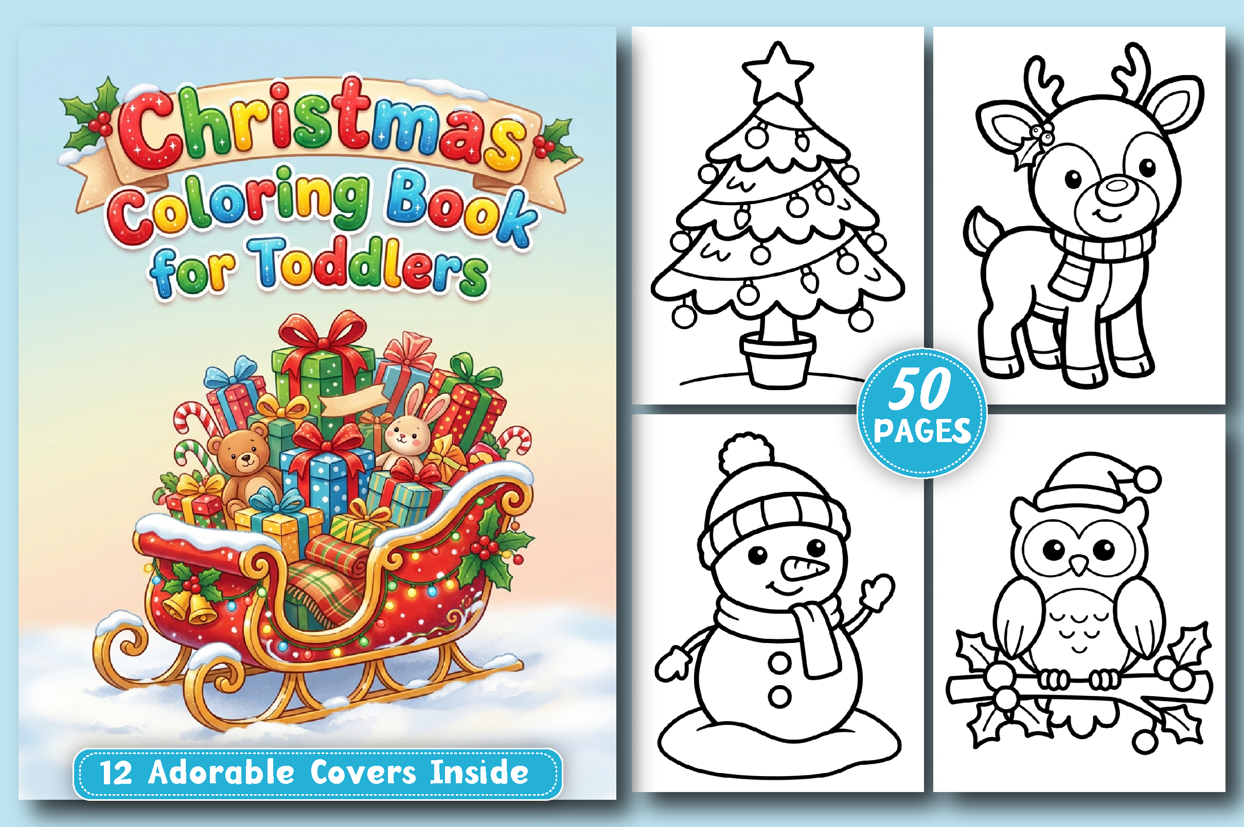 Christmas Coloring Book for Toddlers