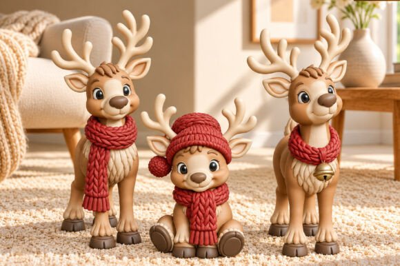 Christmas Angel Trio 3D Print STL Bundle – Elegant Holiday Figurines - Image 16