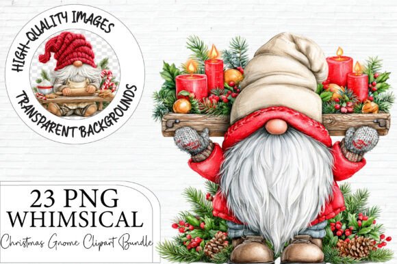 Christmas Gnome Clipart Bundle