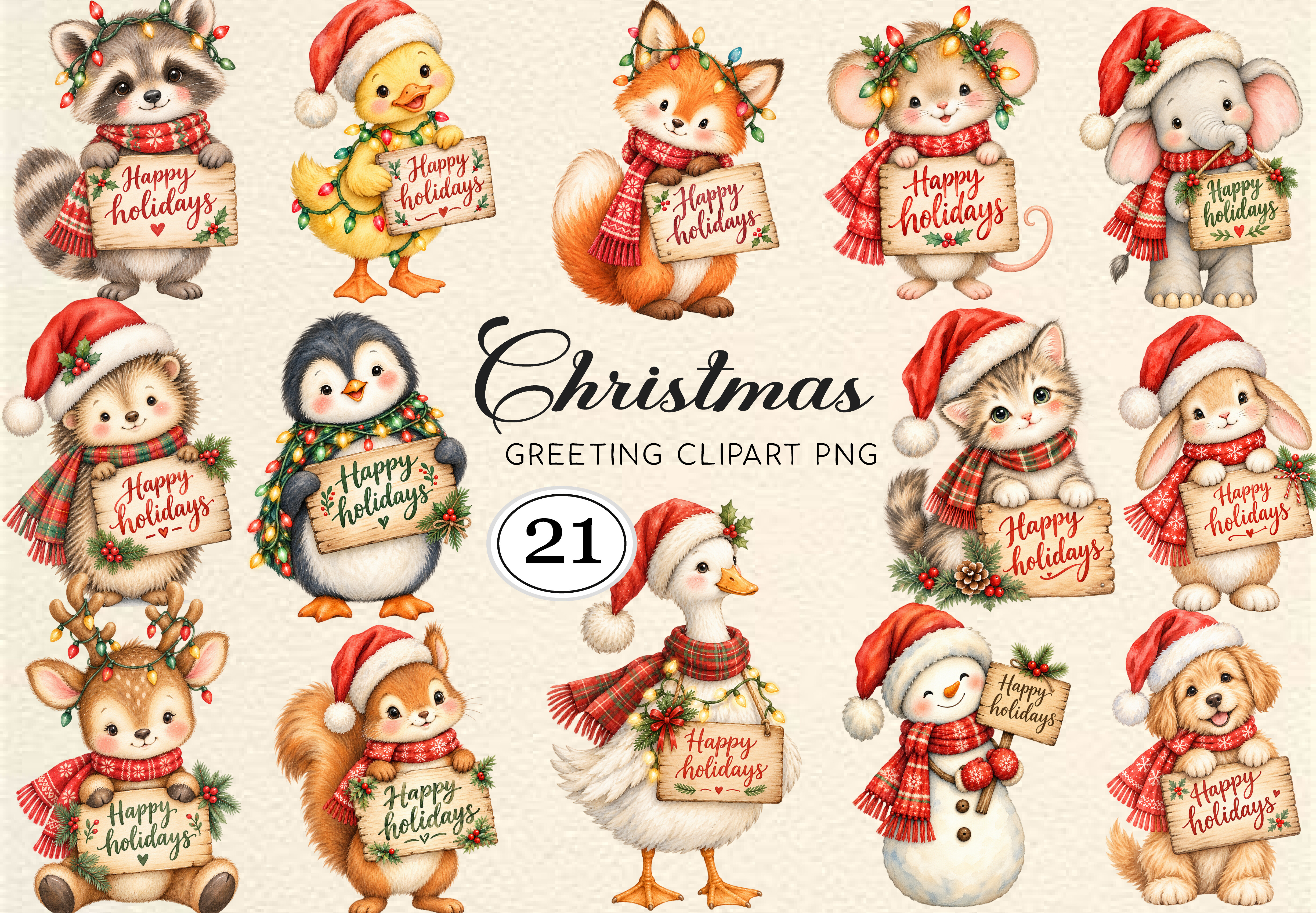 Christmas Greeting Clipart Graphic by Svg Box · Creative Fabrica