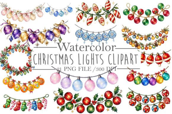 Christmas Lights Clipart PNG