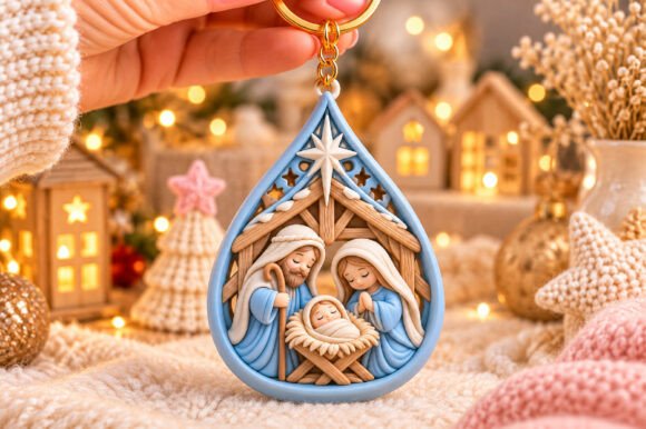 3D Christmas Bear and Snowman Keychain STL Files for 3D Printing - Image 13