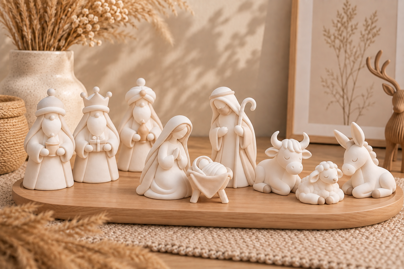 Christmas Nativity Scene STL Set – 3D Printable Figurines with Mary, Joseph & Wise Men - Image 4