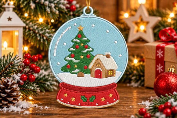 Christmas Snow Globe Embroidery