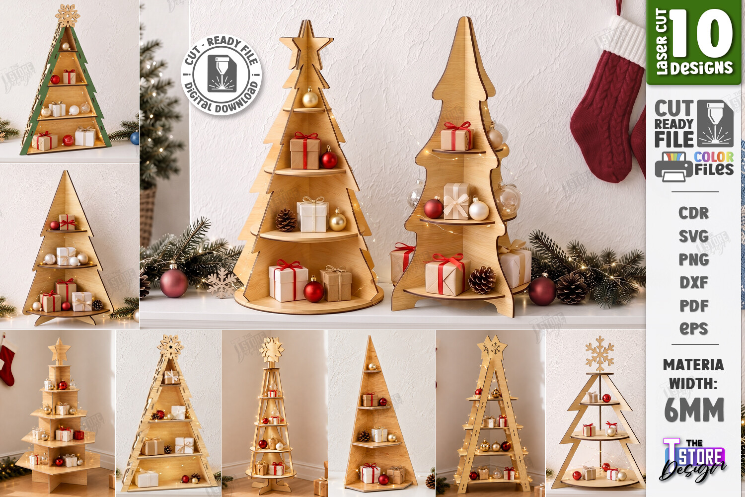 Christmas Tree Shelf Laser Cut Bundle (Set 2)