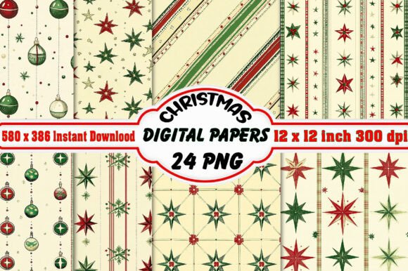 Christmas Digital Paper Patterns Bundle