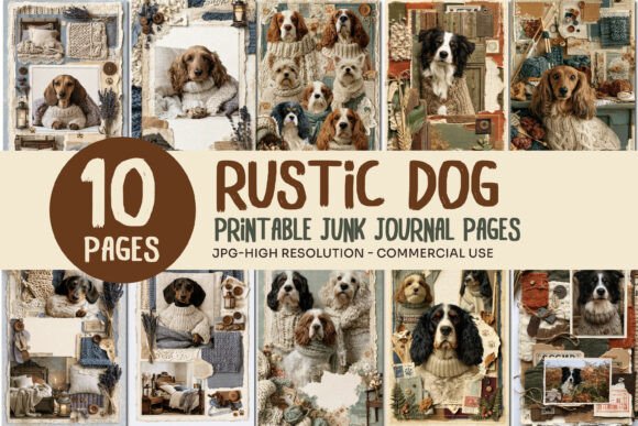 Cozy Dog Junk Journal Pages