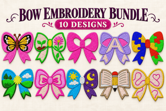 Creative Bow Embroidery Bundle