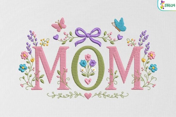 Cute Butterfly Flower Mom