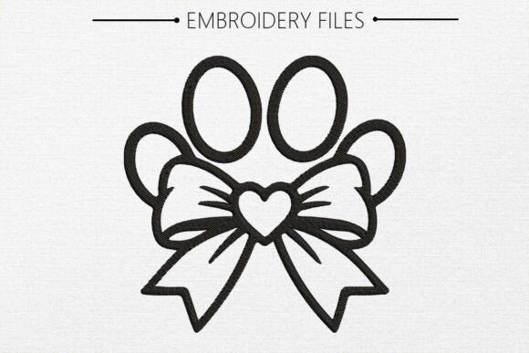Dog POW Embroidery Design Cute & Fun