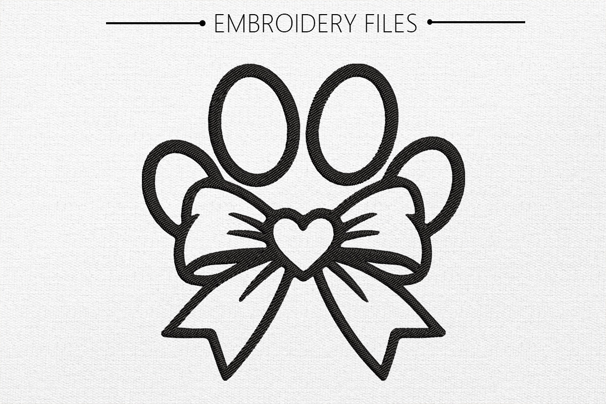 Dog POW Embroidery Design Cute & Fun