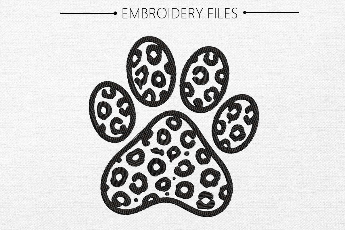 Dog POW Embroidery Design
