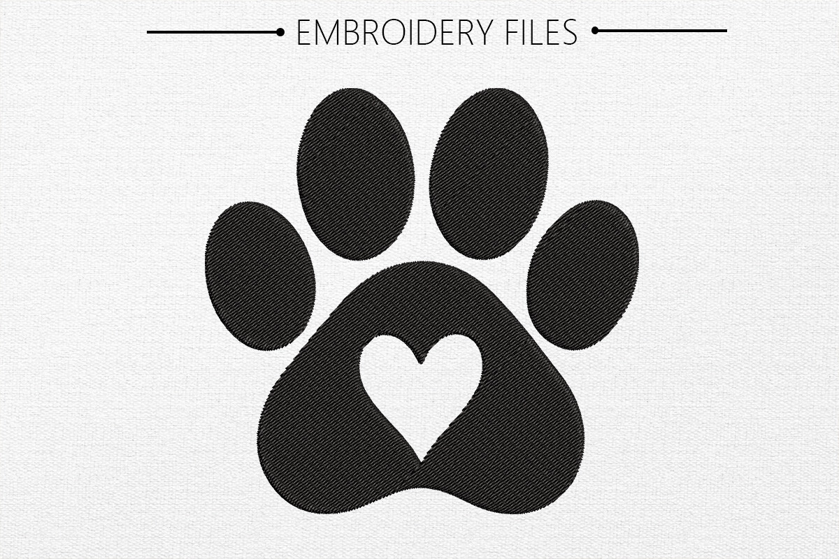 Dog POW Embroidery Design