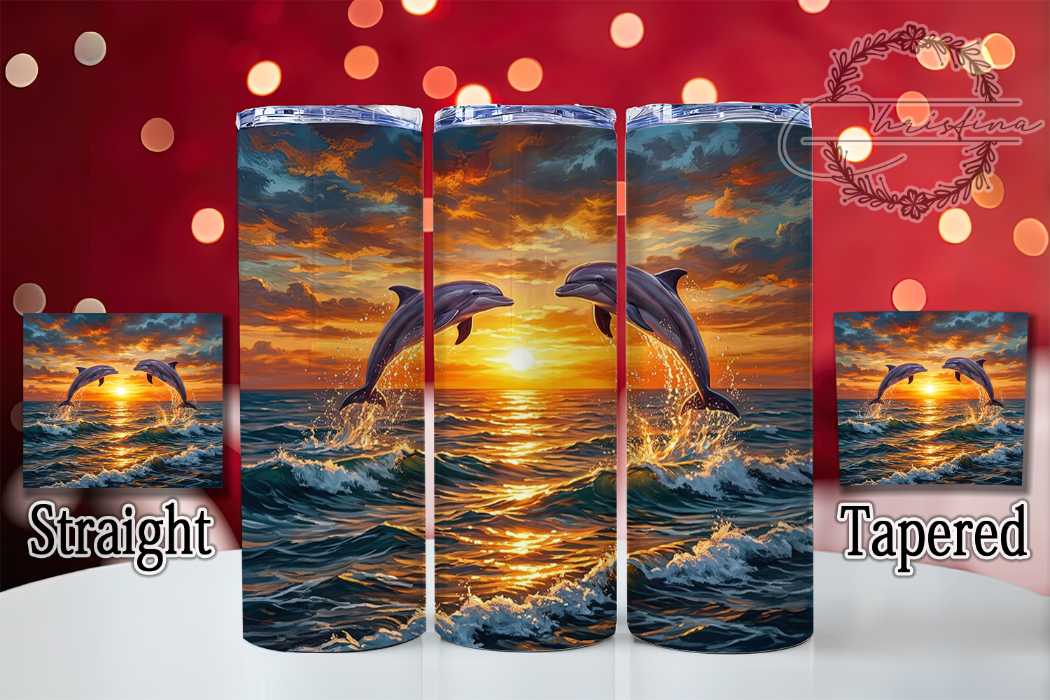Dolphin Sunset Leap 20oz Tumbler