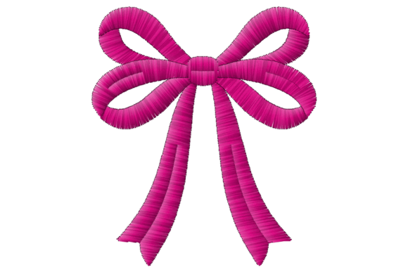 Double Loop Bow Machine Embroidery