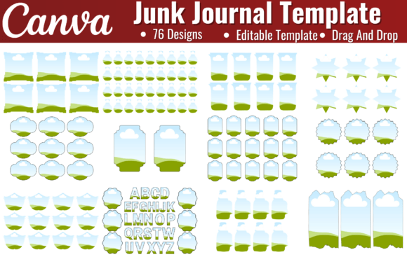 Editable Junk Journal Template Bundle