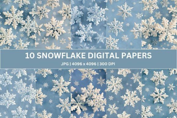 Embossed Snowflake Digital Paper