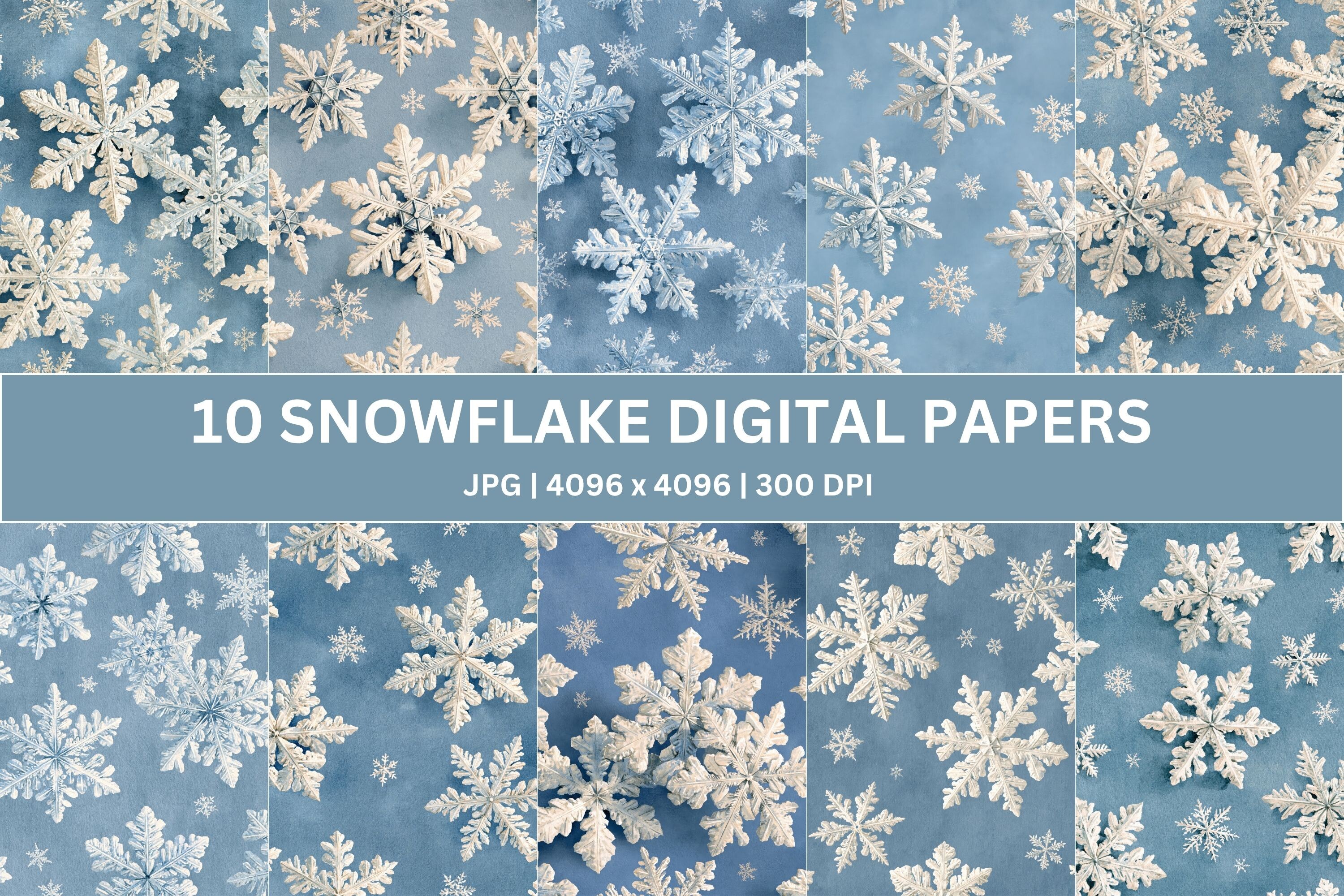 Embossed Snowflake Digital Paper