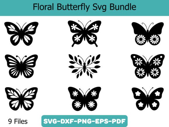 Floral Butterfly Svg Bundle