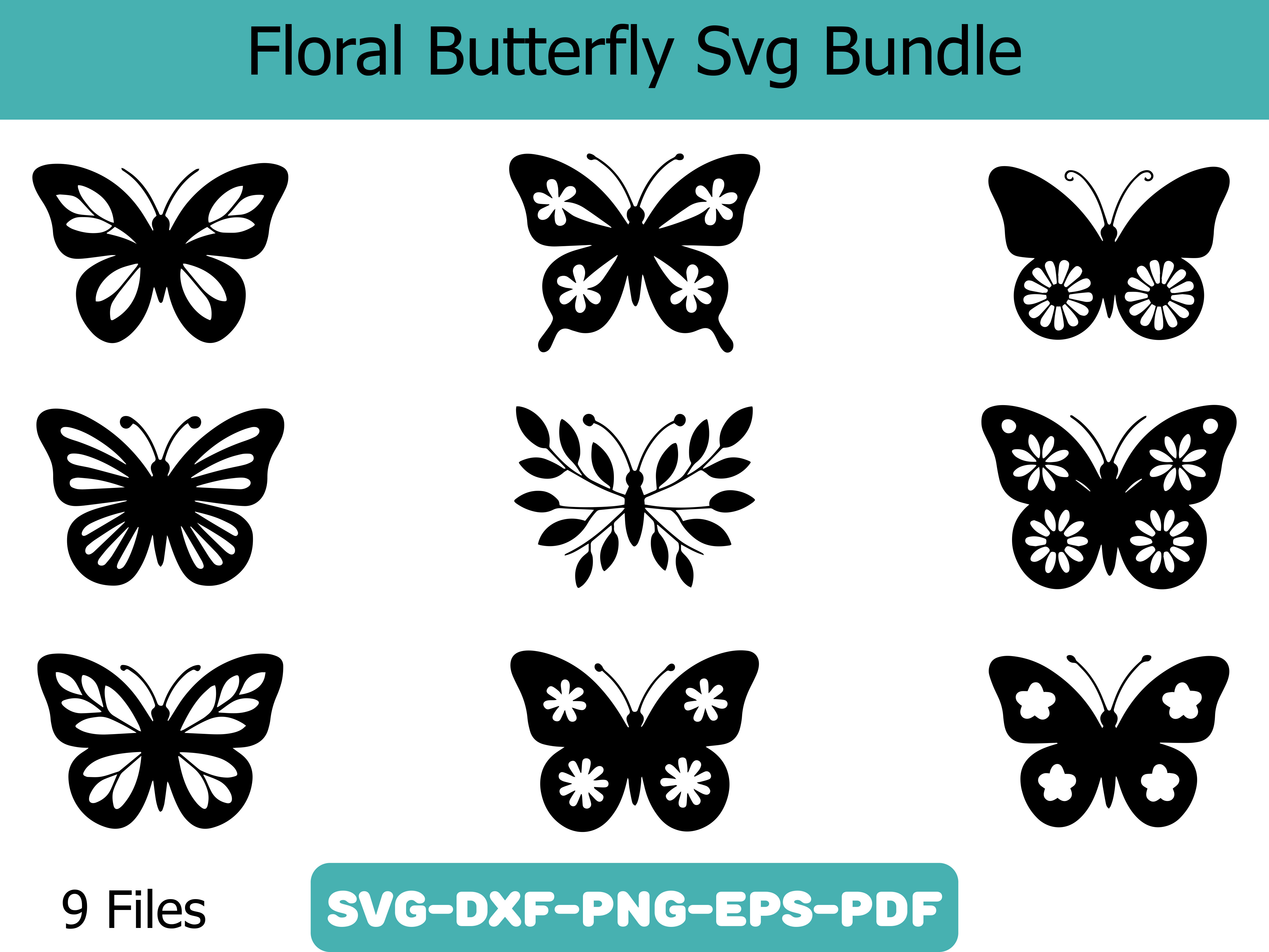 Floral Butterfly Svg Bundle