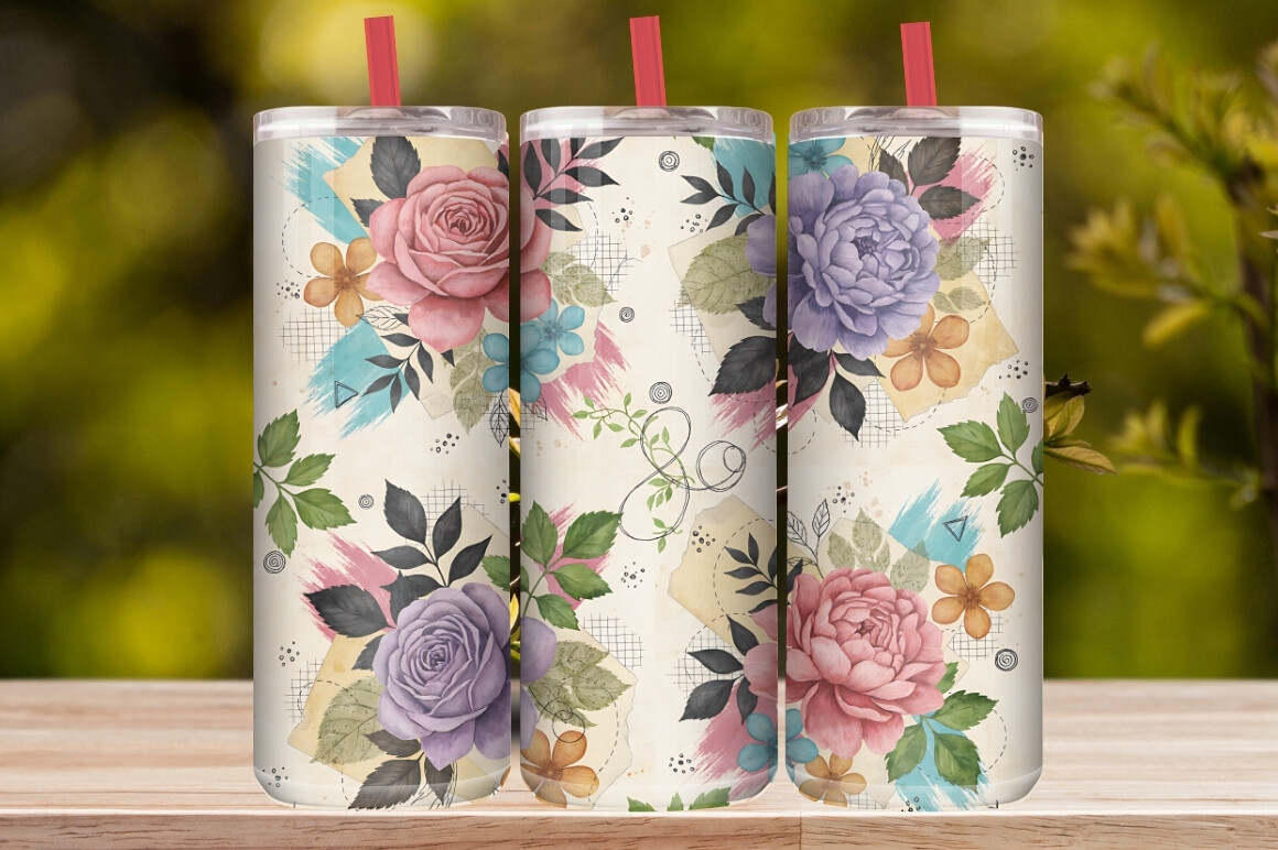 Floral Tumbler Wrap