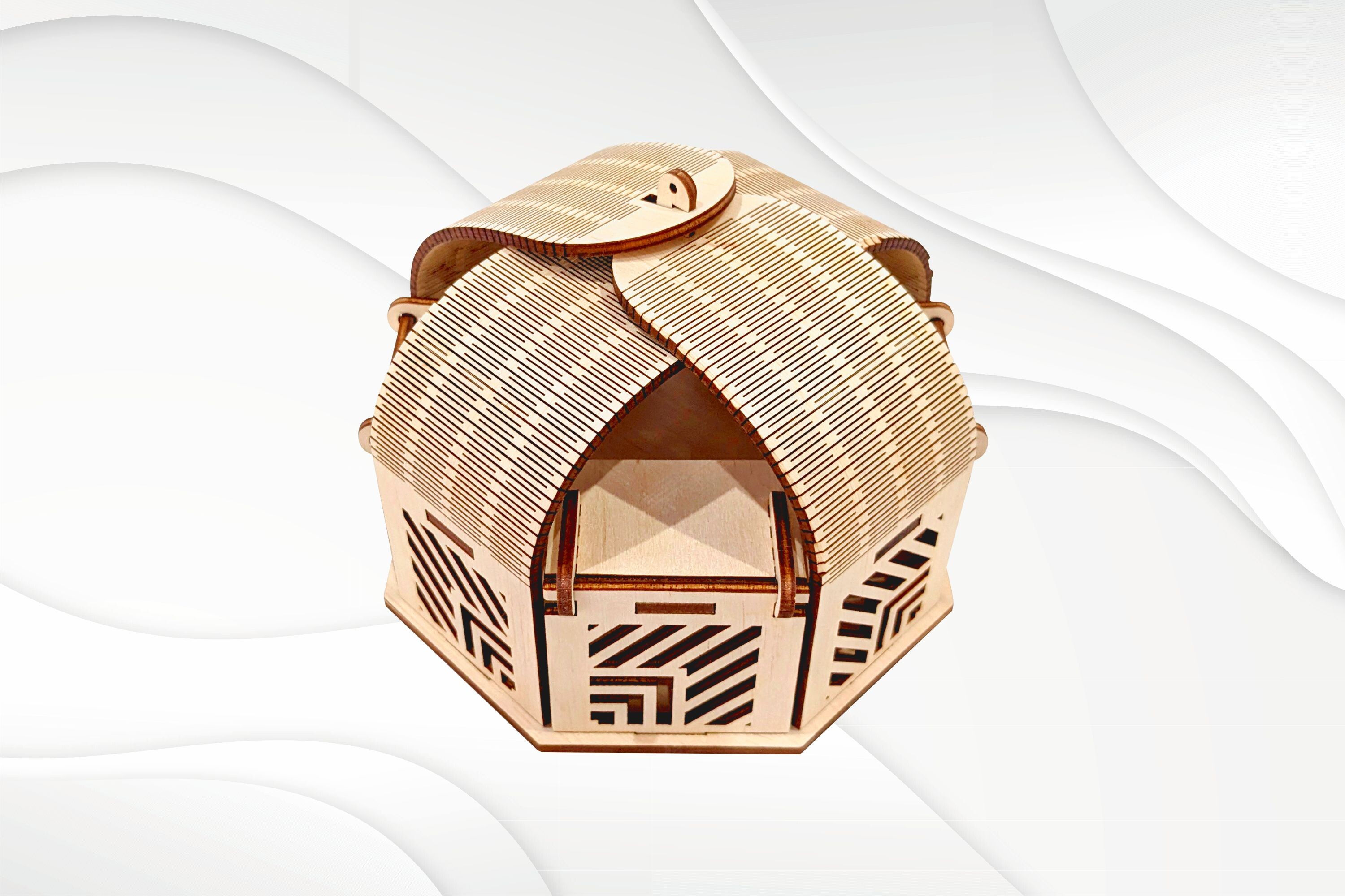 Laser cut gift jewelry box design