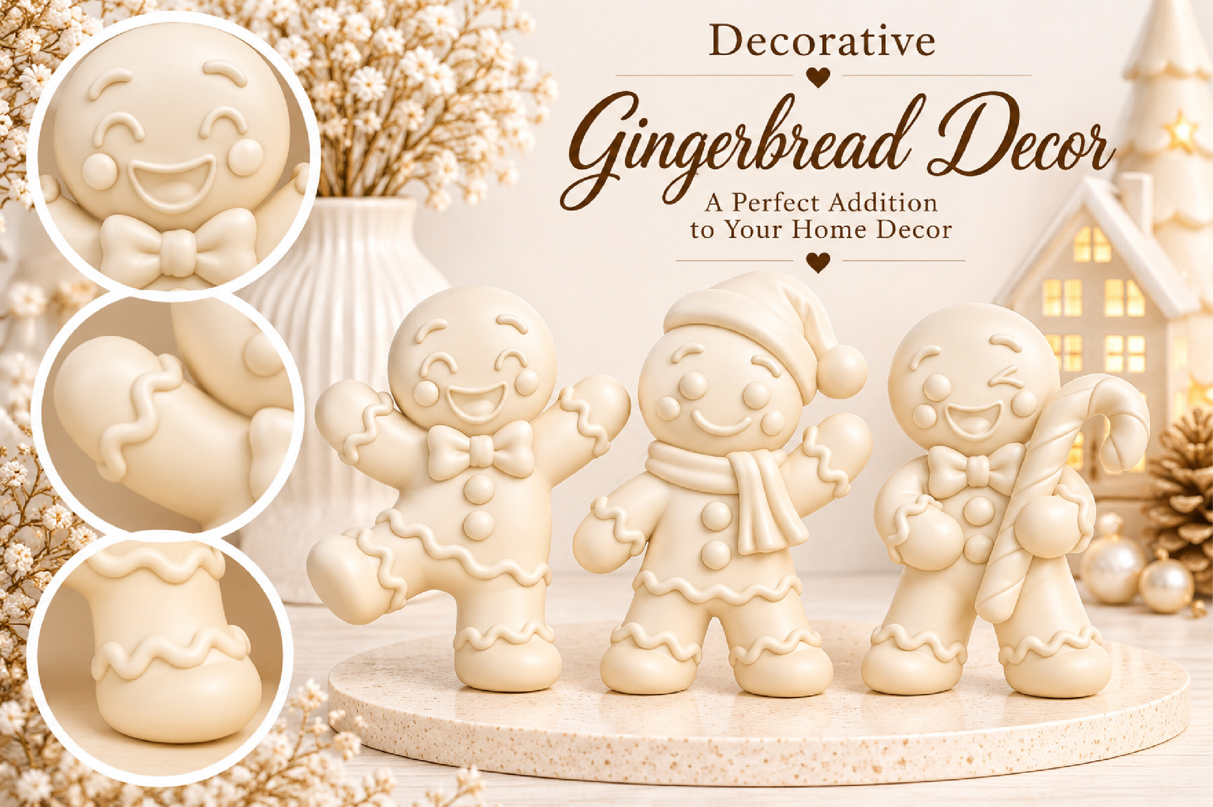 Gingerbread Men STL Set – 3 Christmas 3D Print Files - Image 4