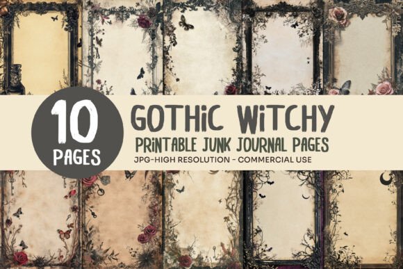 Gothic Rose Junk Journal Pages