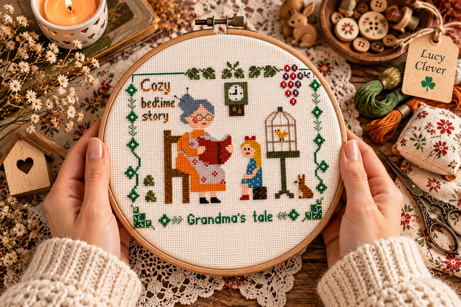 Grandma Tales Cross Stitch Pattern PDF