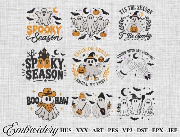 Halloween Embroidery Design Bundle