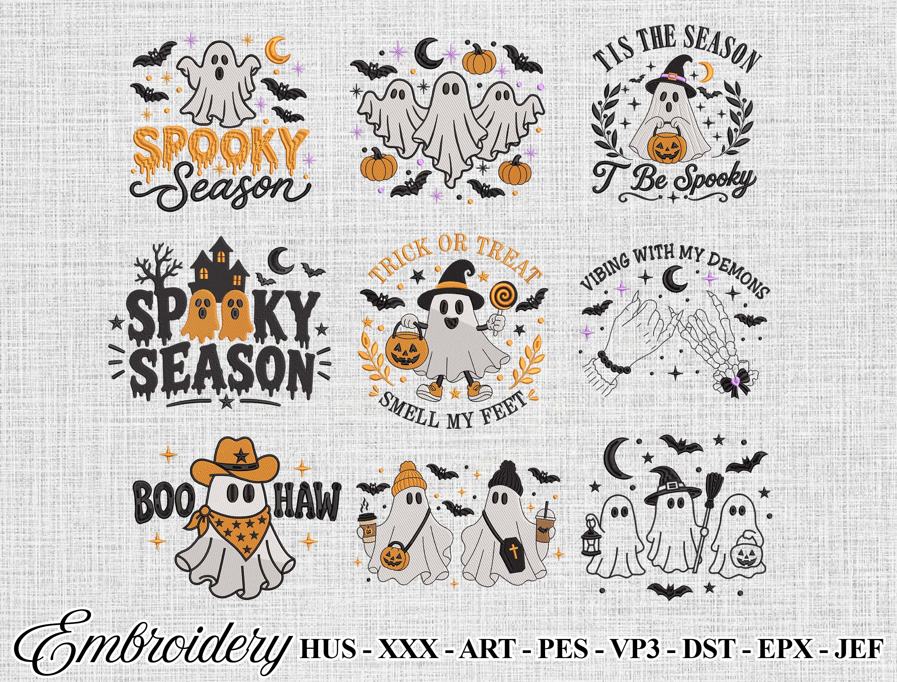 Halloween Embroidery Design Bundle