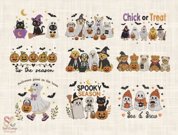 Halloween Embroidery Design Bundle