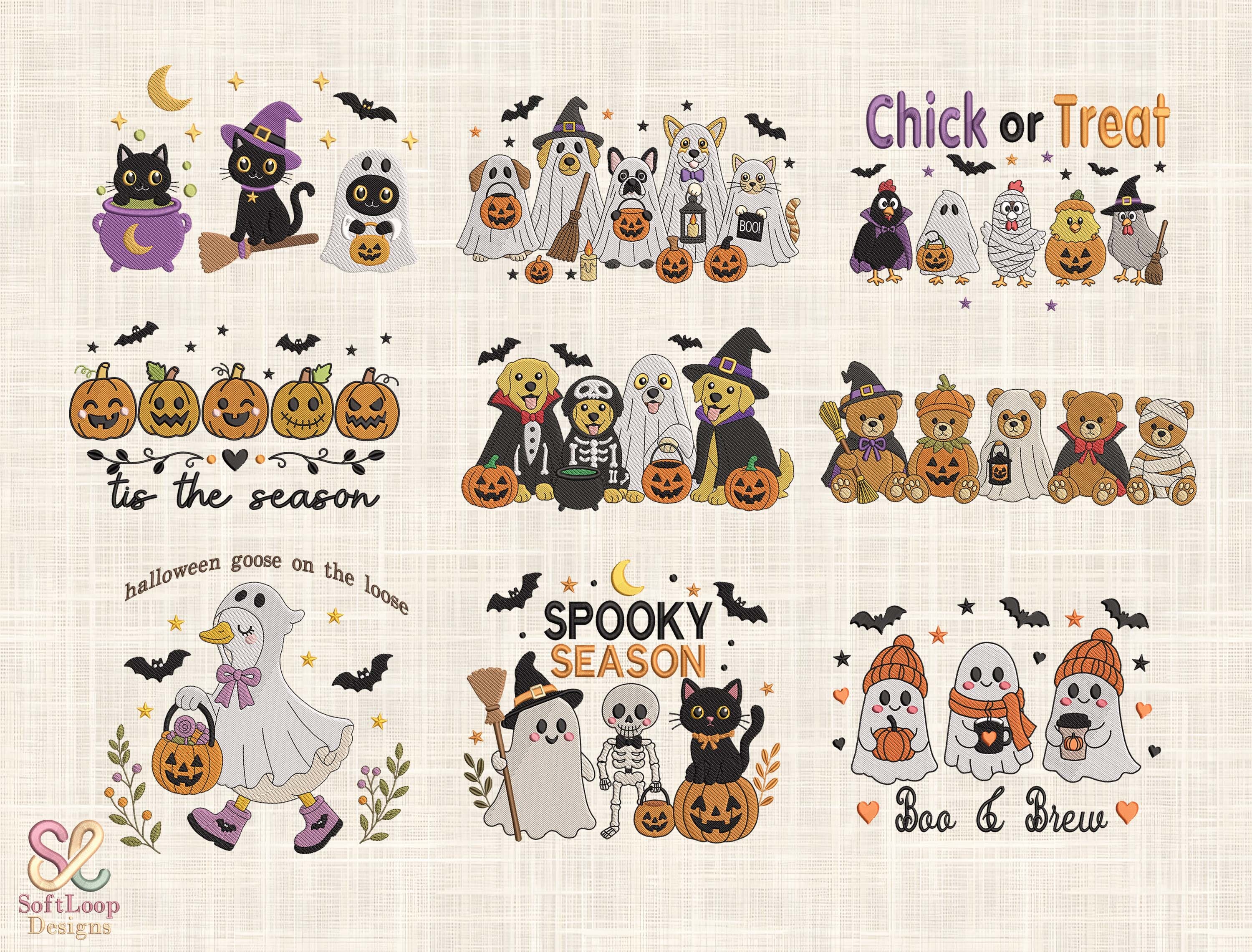 Halloween Embroidery Design Bundle