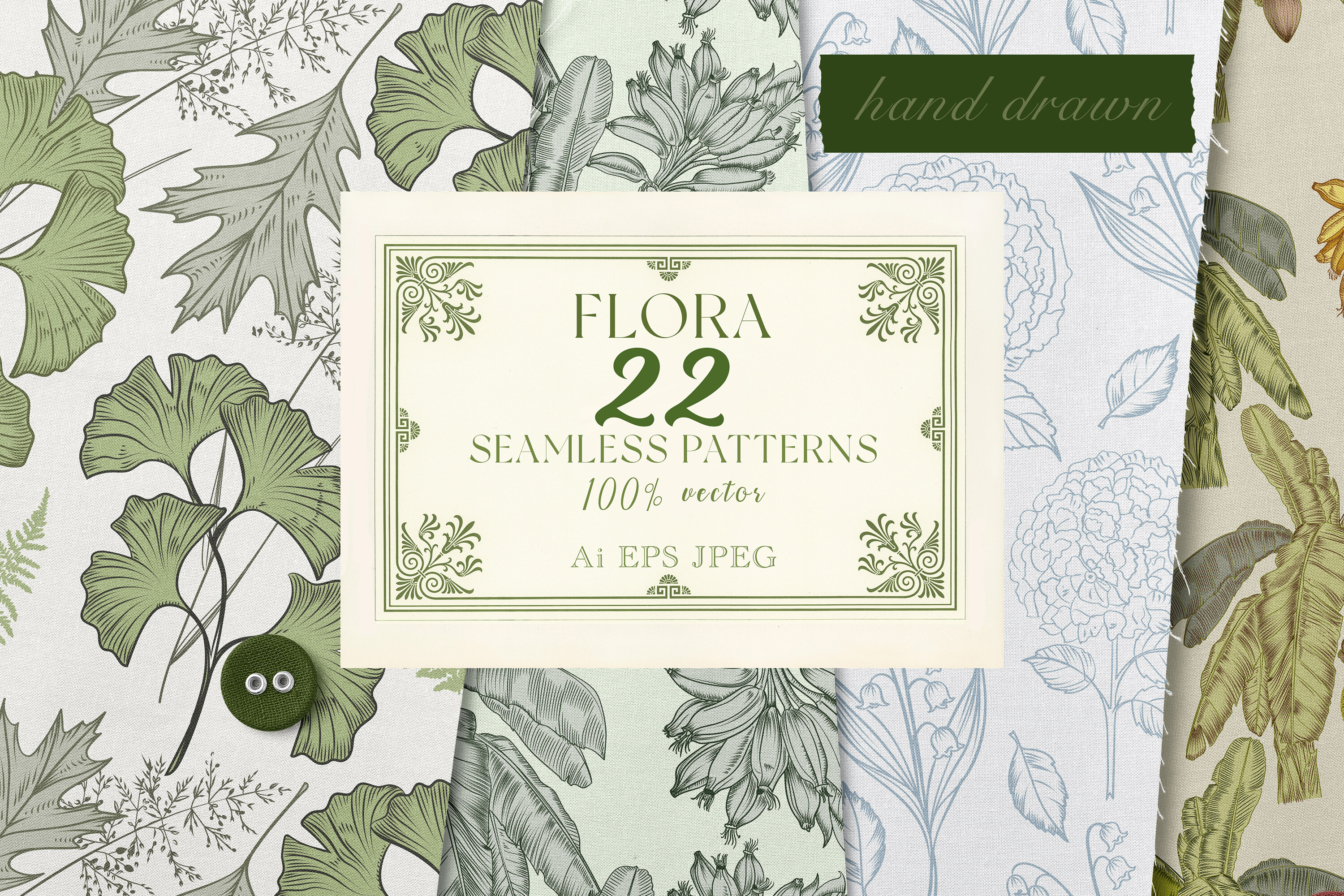 Hand Drawn Seamless Floral Pattern