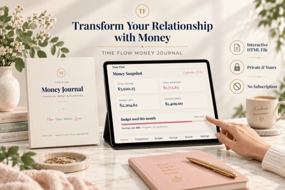 Interactive Money Journal & Budget P
