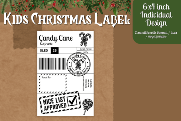 Kids Christmas Shipping Label