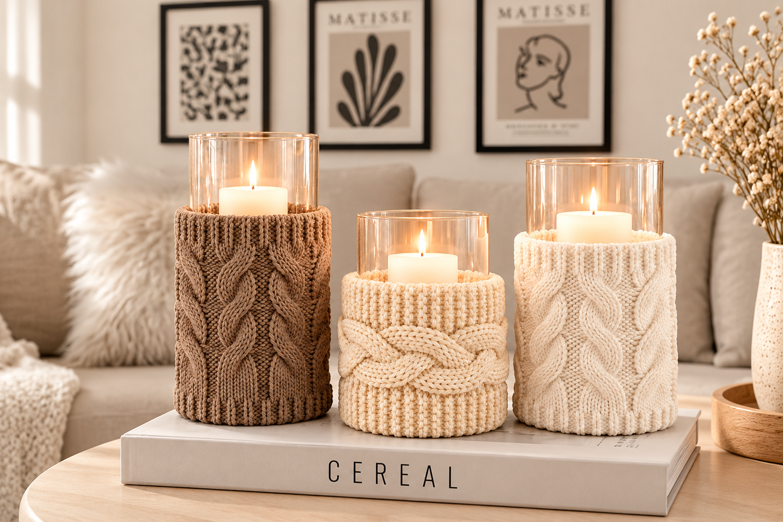 Knitted Cable Candle Holder STL Set – 3 Cozy Winter 3D Print Designs - Image 5