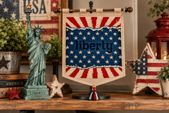 Liberty Cross Stitch Pattern 4th of July