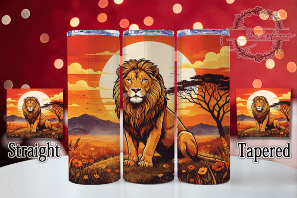 Lion Sunset Acacia 20oz Tumbler