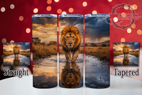 Lion Water Reflection 20oz Tumbler