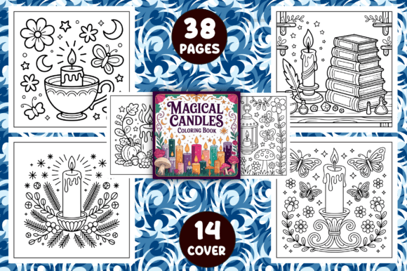 **Magical Candles Coloring Pages