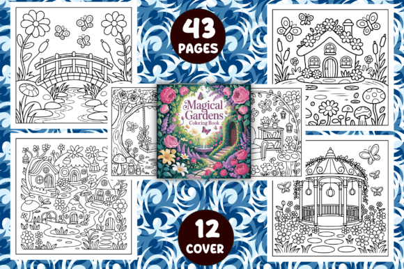 Magical Gardens Coloring Pages for Adult