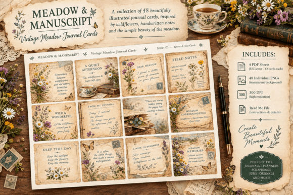Meadow & Manuscript Journal Cards