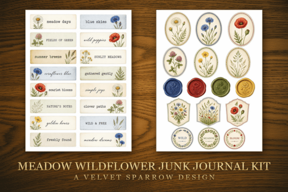 Meadow Wildflower Junk Journal Kit
