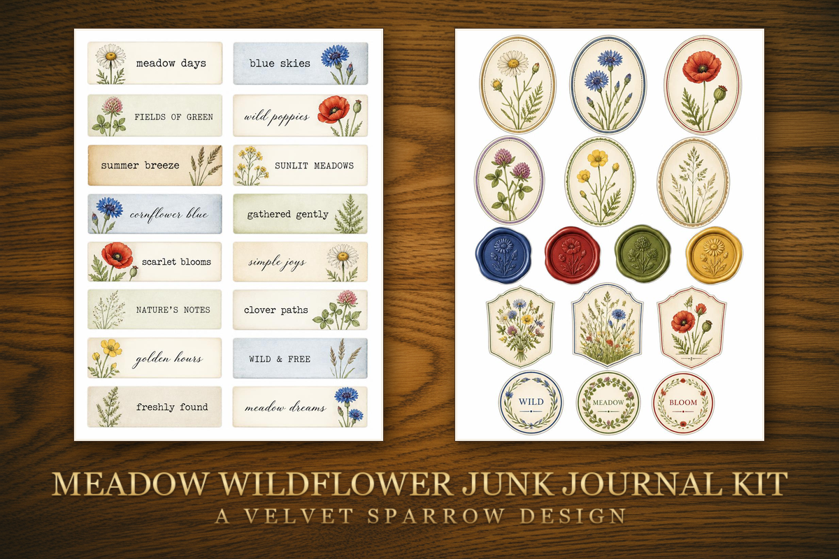 Meadow Wildflower Junk Journal Kit